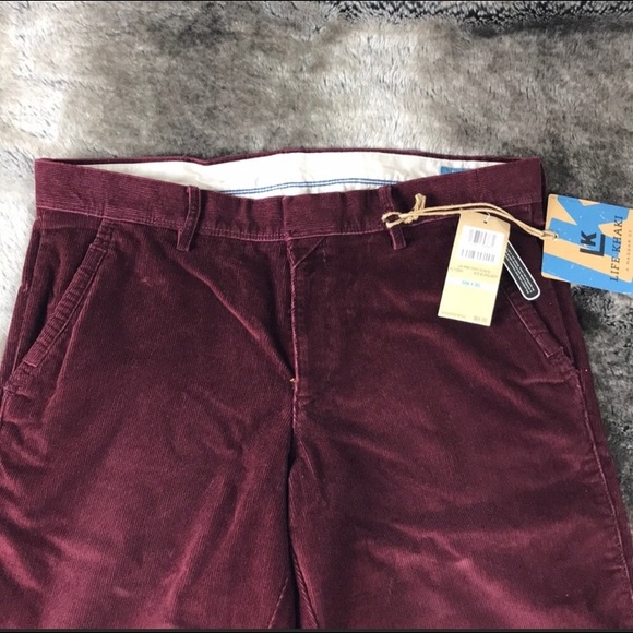 Burgundy corduroy Life Khaki pants - Picture 2 of 7